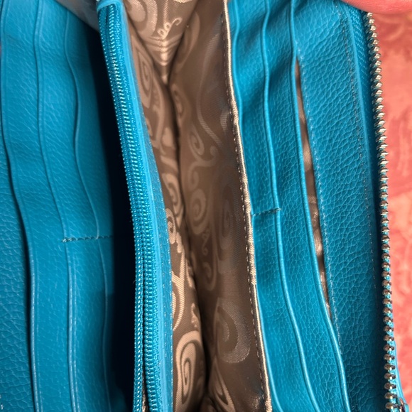 Brighton Turquoise Crocodile Embossed Wallet - Picture 4 of 9